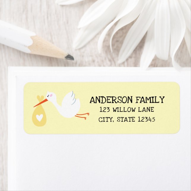 Baby Stork Return Address (Insitu)