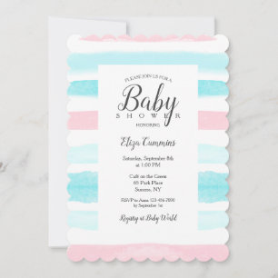 Baby Stripes Shower Invitation