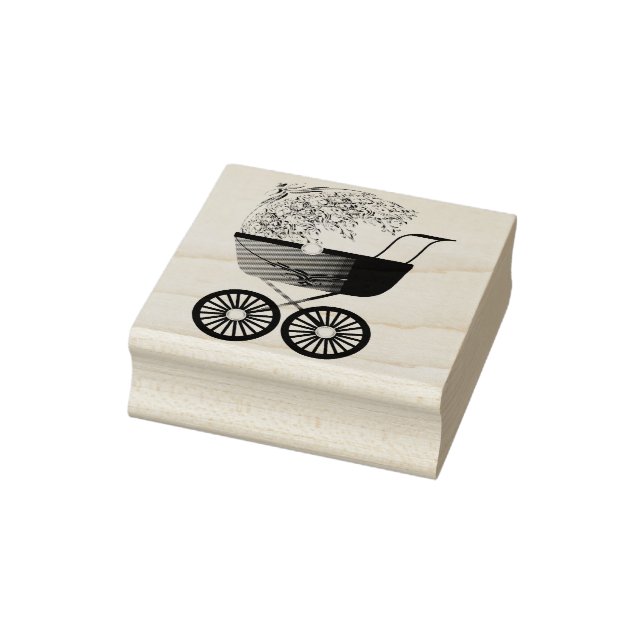 Baby Stroller Carriage Rubber Stamp (Stamp)