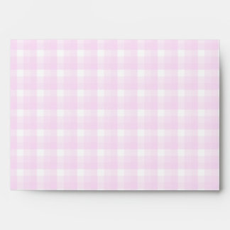 Baby Stroller. Light Pink on Pink Gingham. Envelopes