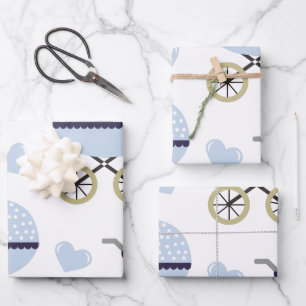 Baby. Strollers. Wrapping Paper Sheet