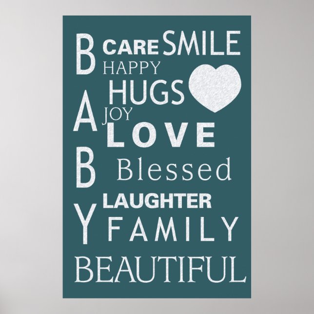 Baby Subway Art Poster (Front)