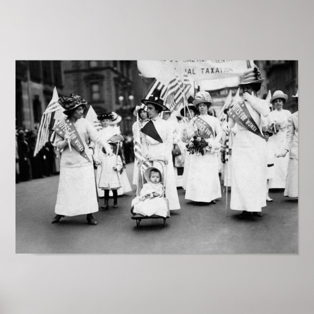 Baby Suffragette At Women's Rights Parade Poster (Front)