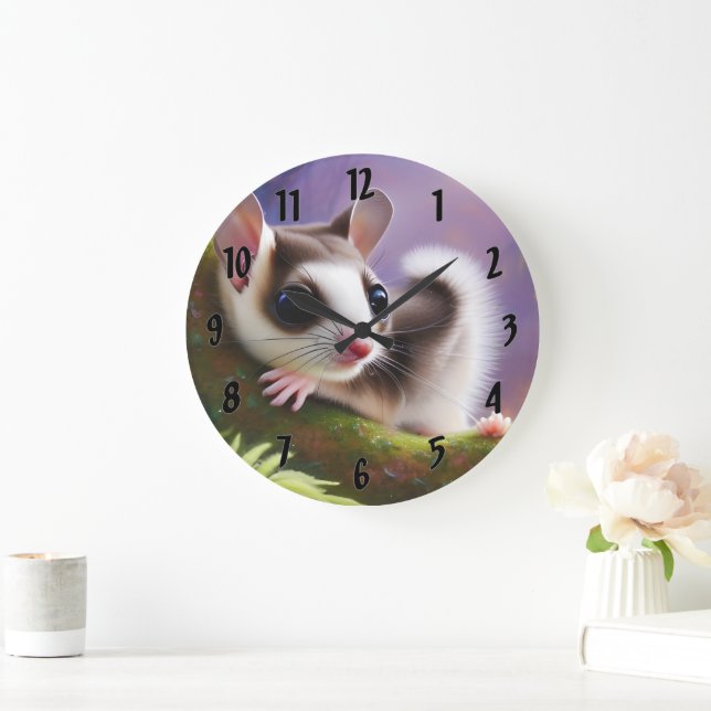 Baby Sugar Glider Large Clock (Home)