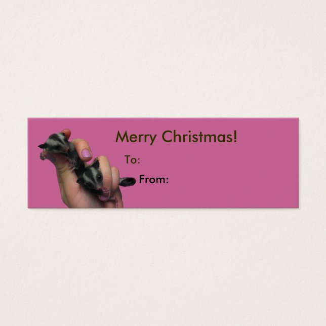 Baby Sugar Gliders Merry Christmas Tag (Front)