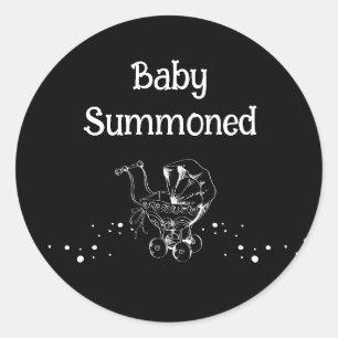 Baby Summoned Gothic Baby Shower Sticker