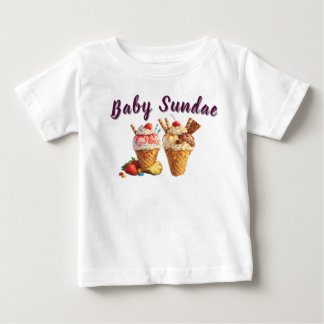 Baby Sundae Personalised Ice Cream T-Shirt | Cute