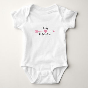 Baby surname cute modern stylish bodysuit