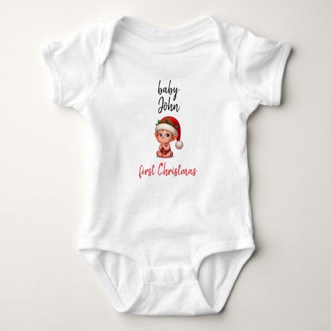 Baby Surname ELF Cute Stylish Adorable  Bodysuit (Front)