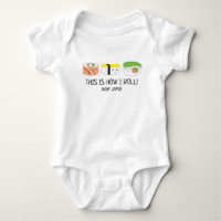 Baby Sushi Roll This is how I roll PERSONALIZED