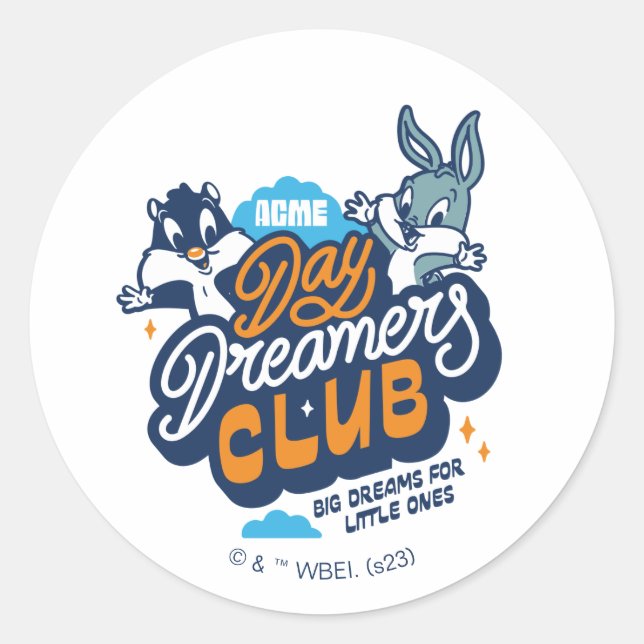 Baby SYLVESTER™ & BUGS BUNNY™ Day Dreamers Club Classic Round Sticker (Front)