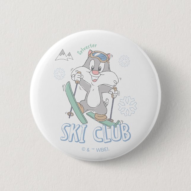 Baby SYLVESTER™ Ski Club 6 Cm Round Badge (Front)
