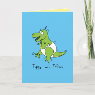 Baby T-Rex Dinosaur Dino Kids Card