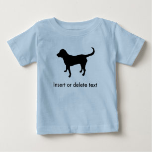 Baby t-shirt black lab silhouette