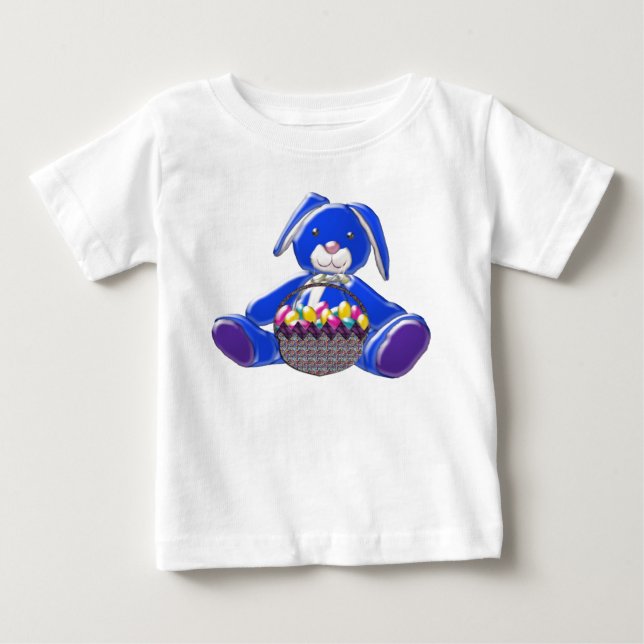 BABY T-SHIRT - BLUE EASTER BUNNY (Front)