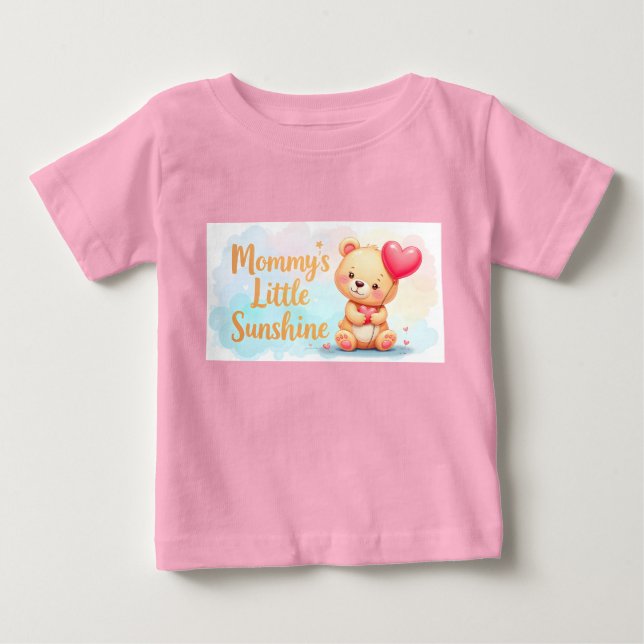 Baby T-Shirt – Cute Teddy Bear Graphic boy & gril (Front)