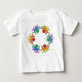 Baby T-Shirt - Gradient Octopus (white)