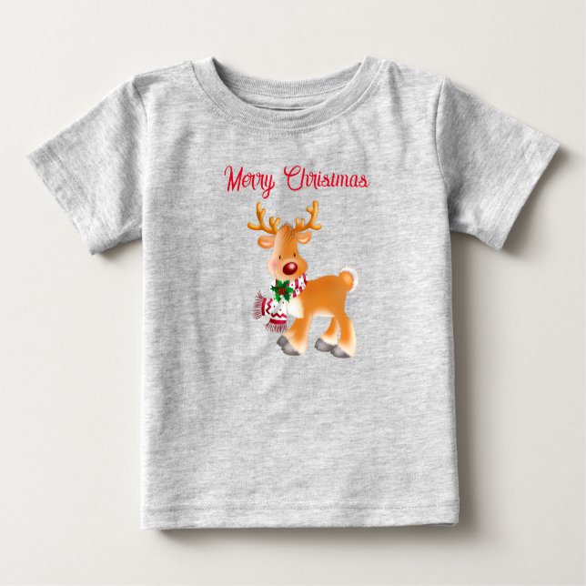 Baby T-Shirt Holiday Rudolph (Front)