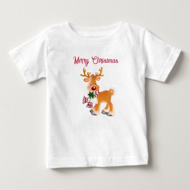 Baby T-Shirt Holiday Rudolph (Front)