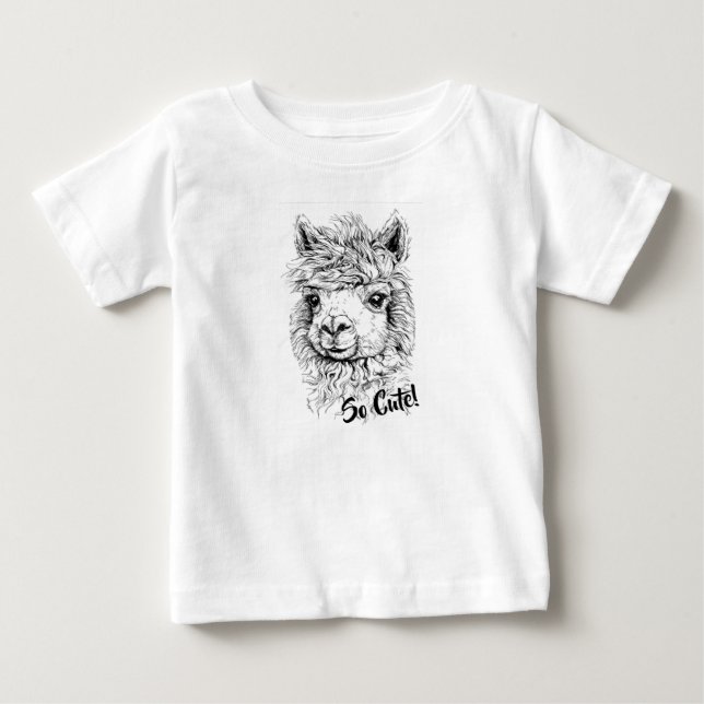 Baby T-Shirt - Llama - So Cute! (Front)