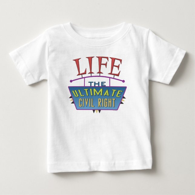 Baby t-shirt or one-piece. (Front)