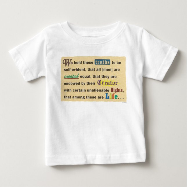 Baby t-shirt or one-piece. (Front)