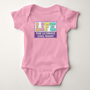 Baby t-shirt or one-piece. baby bodysuit