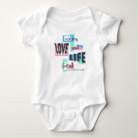 Baby t-shirt or one-piece.