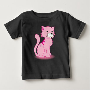 Baby T-Shirt Pink Cat Fantasy