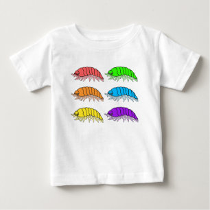 Baby T-Shirt - Rainbow Pill Bugs (white)