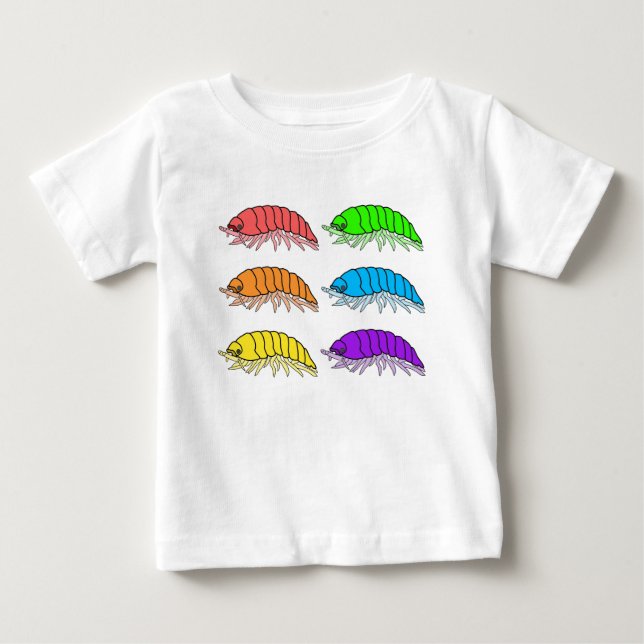 Baby T-Shirt - Rainbow Pill Bugs (white) (Front)