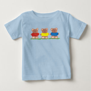 Baby T-shirt with 3 Teddy Bears