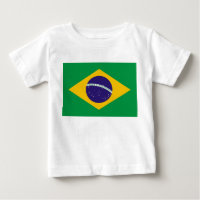 Baby T-Shirt with Flag of Brazil