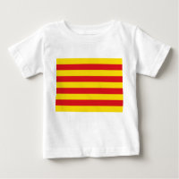 Baby T-Shirt with Flag of Catalonia