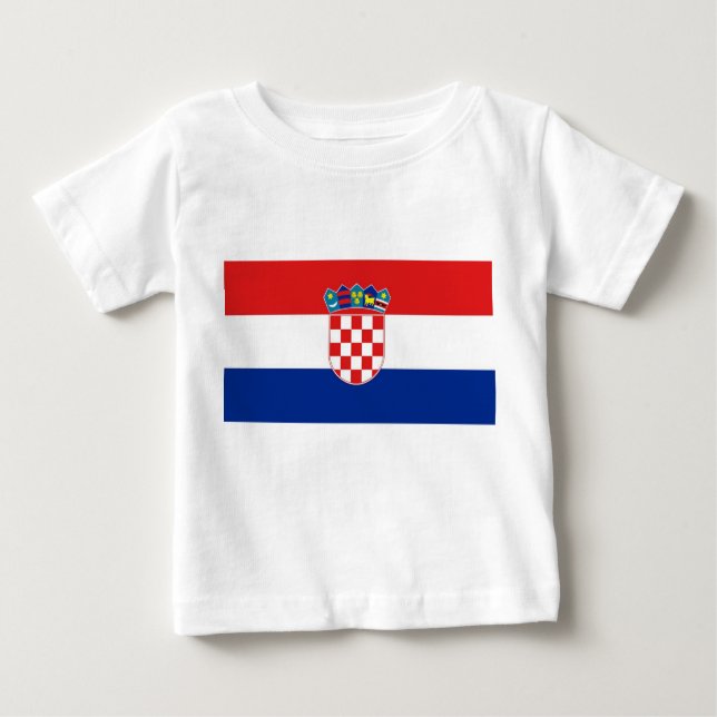 Baby T-Shirt with Flag of Croatia (Front)