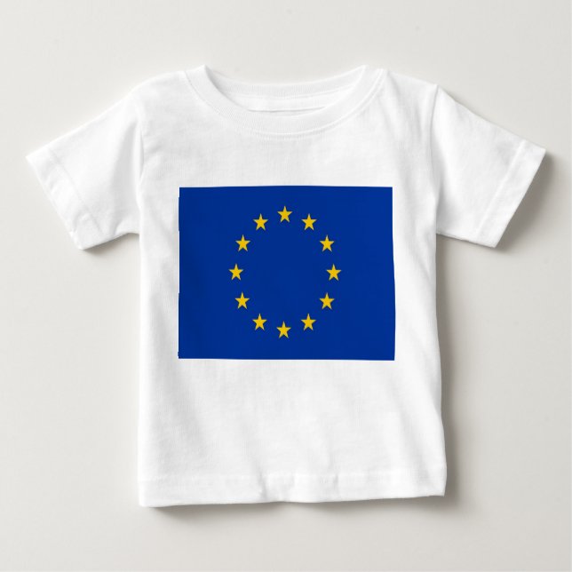 Baby T-Shirt with Flag of European Union (Front)