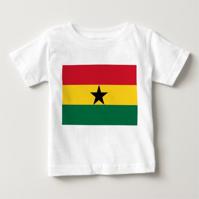 Baby T-Shirt with Flag of Ghana (Front)