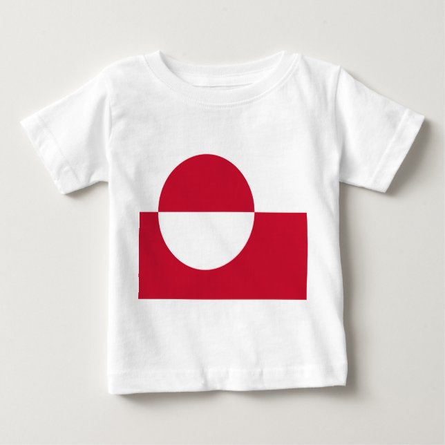 Baby T-Shirt with Flag of Greenland (Front)
