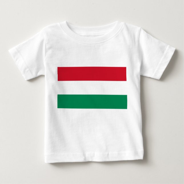 Baby T-Shirt with Flag of Hungary (Front)