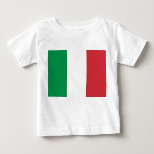 Baby T-Shirt with Flag of Italy (Front)