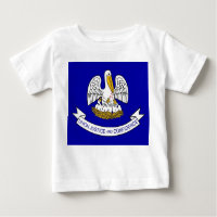 Baby T shirt with Flag of Louisiana