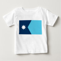 Baby T-Shirt with Flag of Minnesota, USA