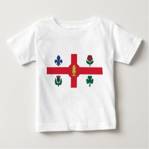 Baby T-Shirt with Flag of Montreal