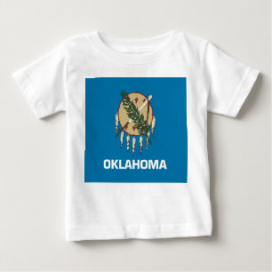 Baby T Shirt with Flag of Oklahoma