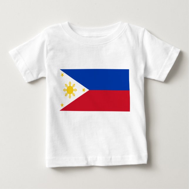 Baby T-Shirt with Flag of Philippines (Front)