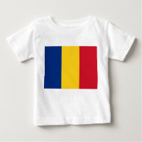 Baby T-Shirt with Flag of Romania