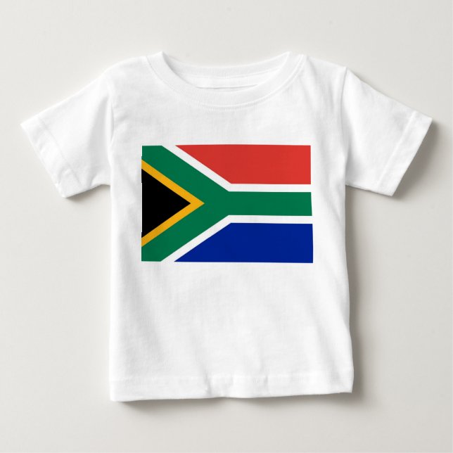 Baby T-Shirt with Flag of South Africa (Front)
