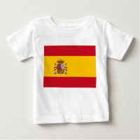 Baby T-Shirt with Flag of Spain
