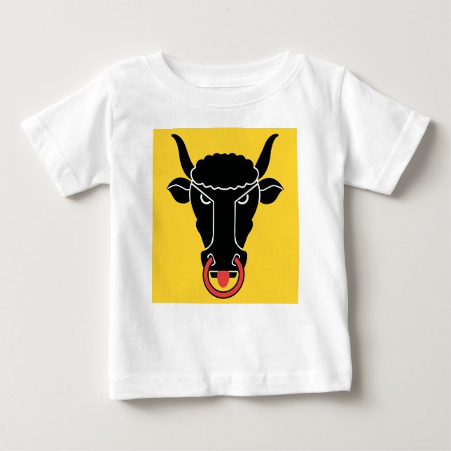 Baby T-Shirt with Flag of Uri, Switzerland (Front)