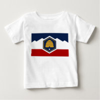 Baby T-Shirt with Flag of Utah, USA